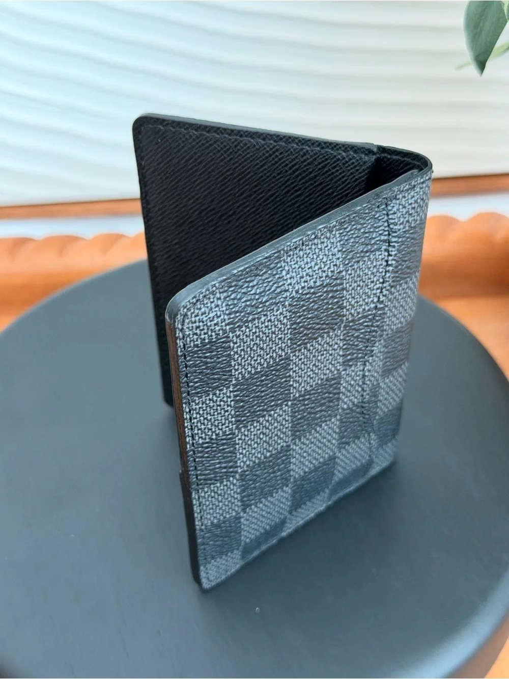 Louis Vuitton Black Checkered Card Holder
